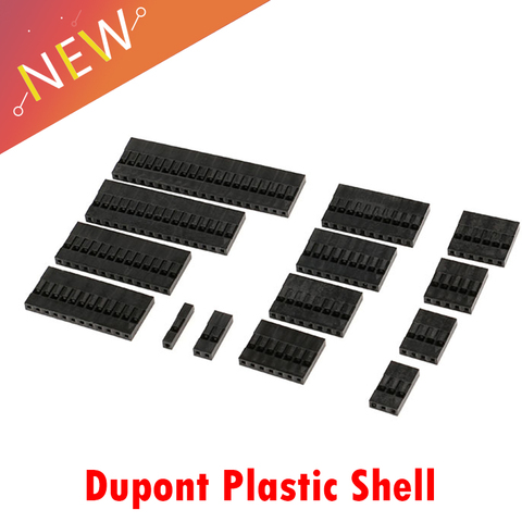 20 шт. головка Dupont, 1Pin 2Pin 3Pin 4Pin 5Pin 6Pin 7Pin 8Pin 9Pin 10Pin 12Pin 13Pin Однорядный 2,54 мм сквозное отверстие, корпус ► Фото 1/6