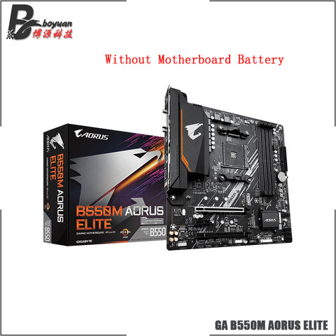 GA B550M AORUS ELITE (rev. 1,0) Micro-ATX AMD B550 DDR4 4000(OC)MHz M.2 USB3.2 Новый 128G двухканальный разъем AM4 материнская плата ► Фото 1/5