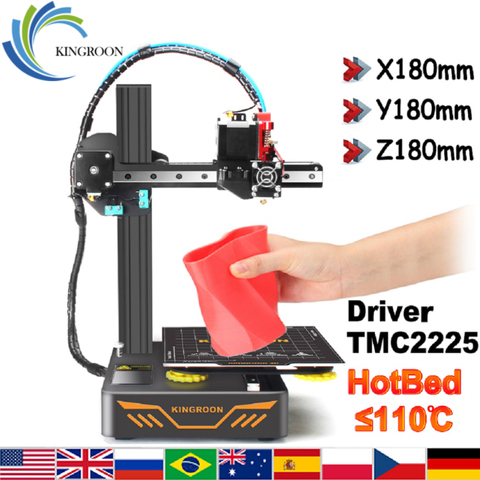 KINGROON KP3S DIY Набор для 3D-принтера impressora 3D Модернизированный прямой экструдер TMC2225 драйвер двойной металлический направляющий рельс 180*180*180 мм ► Фото 1/6