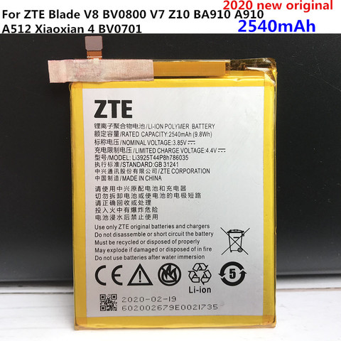 Аккумулятор Li3925T44P8h786035 для ZTE Blade V7 Z10 BA910 A910 A512 Xiaoxian 4 BV0701, 2540 мАч, новинка 2022 ► Фото 1/6