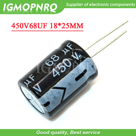 5 шт. 450v68uf 450v 18x25mm 450v 68 мкФ 18*25 электролитический c электролитический конденсатор 450V68UF ► Фото 1/1