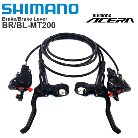 Shimano ACERA MT200 гидравлические дисковые тормоза указано MT200 тормозной рычаг и MT200 2-поршневой тормозной суппорт с тормозной шланг ► Фото 1/1