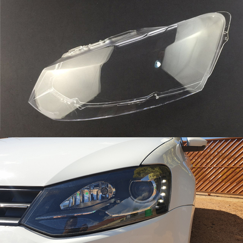 Налобный фонарь для Volkswagen VW Polo MK5 2011 2012 2013, автомобильная фара, налобный фонарь, прозрачная линза, автомобильный чехол ► Фото 1/6