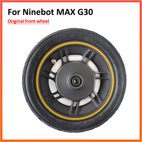 Оригинальное переднее колесо для Ninebot Max G30 Kickscooter 10 дюймов переднее колесо концентратор с вакуумной шиной в сборе запасные части ► Фото 1/6