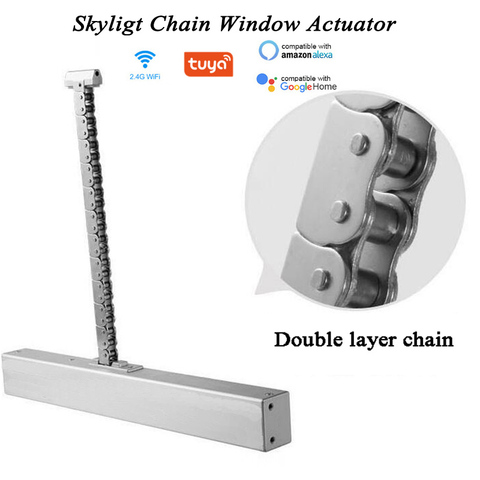 AC 600 мм путешествия длина цепной привод смарт-окна автоматический открытый окна автоматизации Skylight створки дистанционного управления ► Фото 1/4