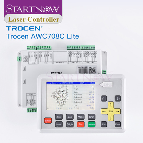 Плата лазерного управления Trocen AWC708CLite CO2, Улучшенная система управления Anywells AWC608 с ЧПУ, карта для лазерной резки, детали оборудования ► Фото 1/5