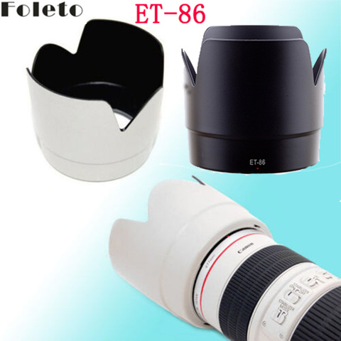 Черная/белая фотобленда Foleto ET86 с лепестковой блендой 77 мм резьба для Canon EF 70-200 мм f/2.8L IS USM Цветочная бленда для объектива камеры ► Фото 1/6