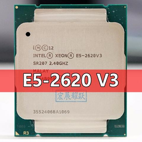 Процессор Intel Xeon E5 2620 V3 CPU 2,4G Serve LGA 2011-3 E5-2620 V3 2620V3 для ПК, центральный процессор для компьютера, б/у, совместим с материнской платой X99 ► Фото 1/2