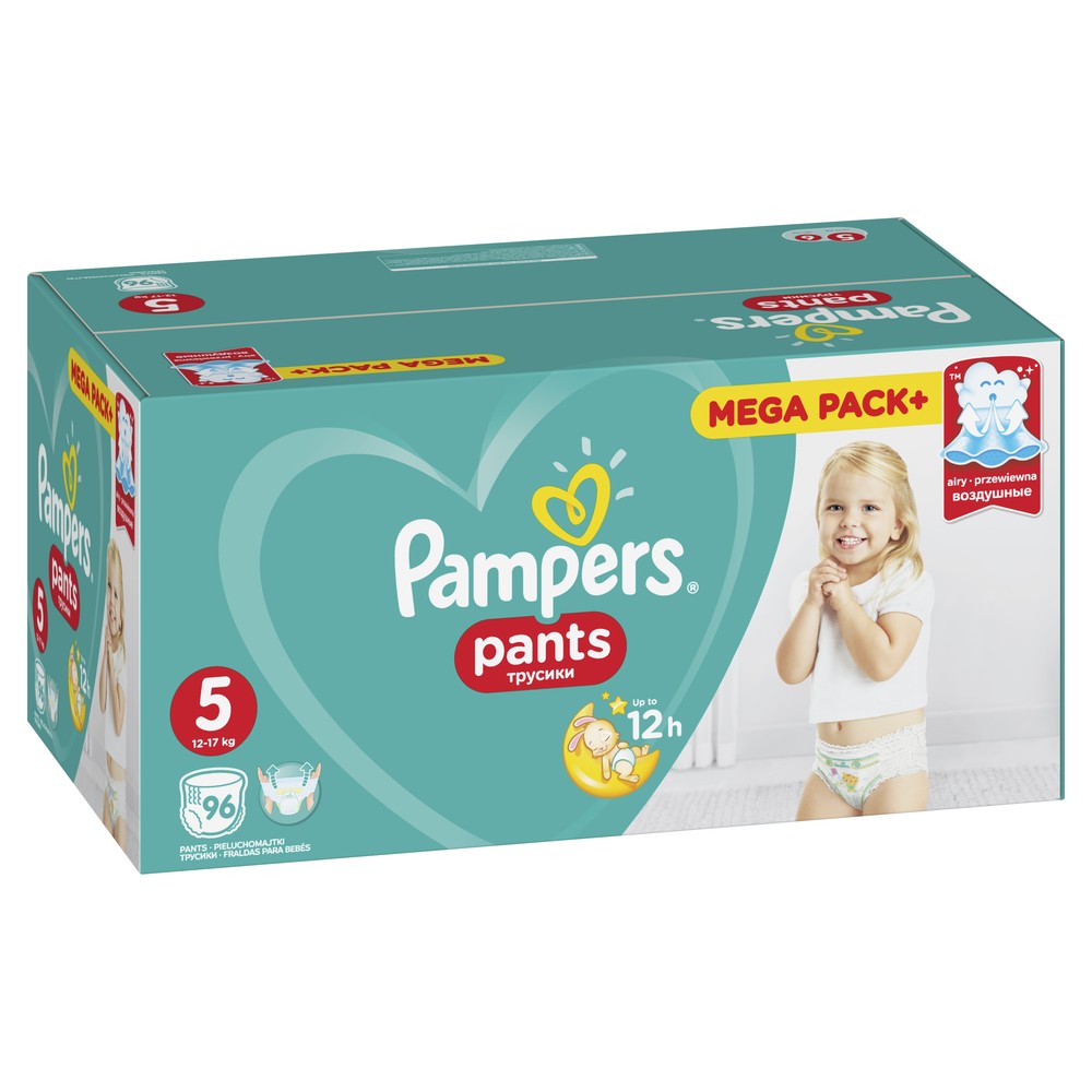 Подгузники-трусики PAMPERS Pants Junior 12-17 кг Mega 96 ► Фото 1/5