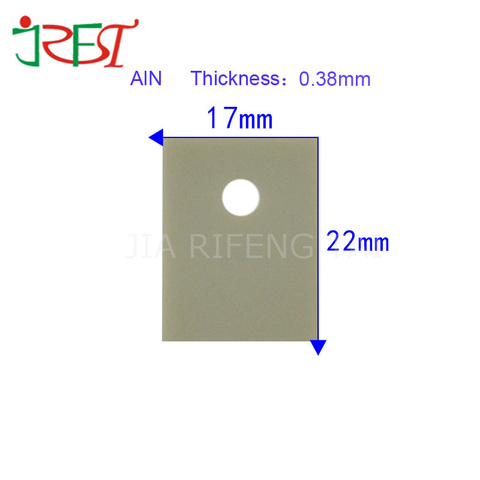 50 шт./лот AlN подложка до-247 0,38 мм * 17 мм * 22 мм алюминиевый нитрид керамический изоляционный коврик ► Фото 1/2