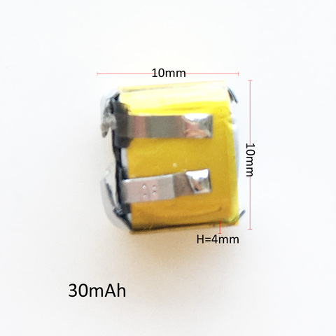 3,7 V Малый размер Lipo литиевая полимерная аккумуляторная батарея 25mAh ~ 40mAh для bluetooth наушников гарнитура наушники 401010 501012 ► Фото 1/6