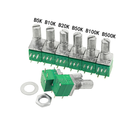 5 шт. RV097NS 5-контактный одиночный аудио-разряд позиционер с переключателем B1K/5K/10K/20K/50K/100K ► Фото 1/4