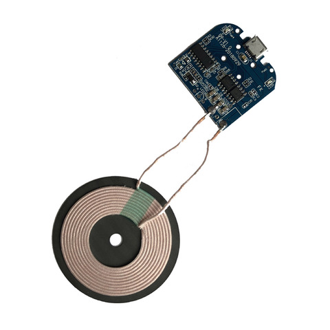 Стандартный беспроводной зарядный передатчик Qi, модуль зарядного устройства для Micro USB, мобильный телефон, зарядное устройство, 5 В, 10 Вт ► Фото 1/2
