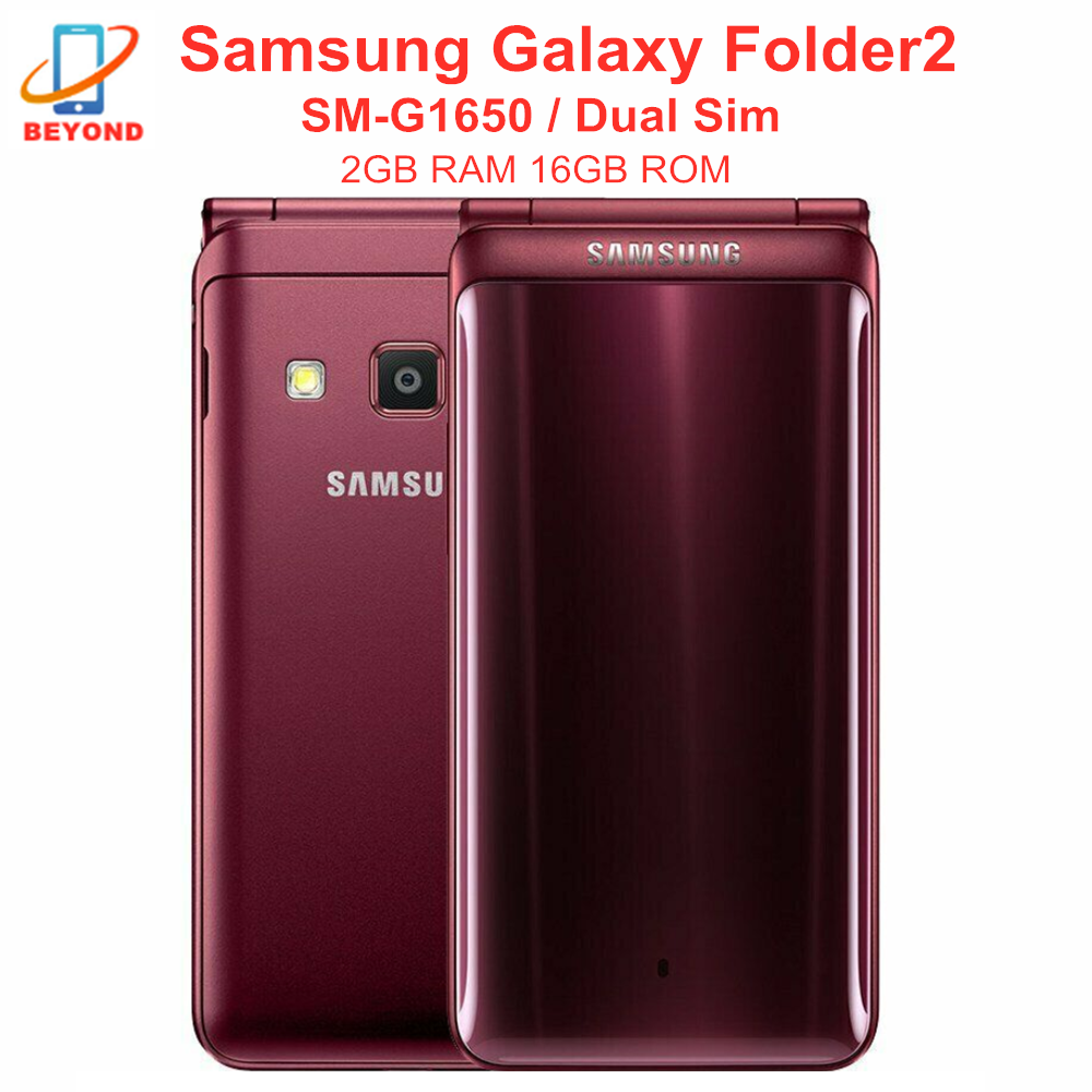 Оригинальный мобильный телефон-раскладушка Samsung Galaxy Folder2 Folder 2  G1650, 2 Sim-карты, 2 Гб ОЗУ, 16 Гб ПЗУ, четырехъядерный процессор  Snapdragon 3,8 Дюйма, LTE, 8 МП - История цены и обзор | Продавец