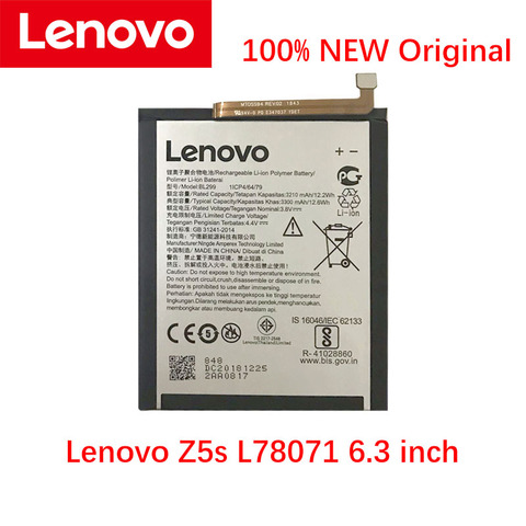 100% оригинальный телефон Lenovo Z5s L78071 6,3 дюймов 3300 мА/ч, BL299 аккумулятор новый товар в наличии ► Фото 1/6