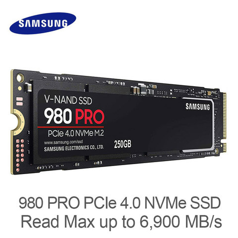 Твердотельный накопитель SAMSUNG SSD 980 PRO, 250 ГБ, 500 Гб, ТБ, PCIe 4,0 NVMe M.2 NVMe до 6900 ► Фото 1/6