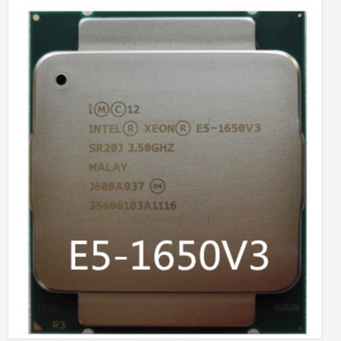 Процессор Intel Xeon E5 1650 V3, 3,5 ГГц, 6 ядер, 15 Мб кэш-памяти, процессор E5 1650-V3, процессор 1650V3 ► Фото 1/1