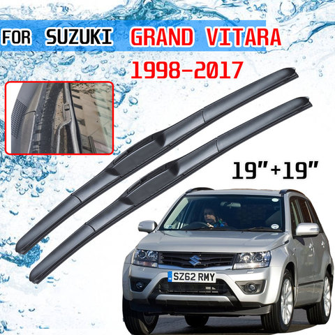 Для Защитные чехлы для сидений, сшитые специально для Suzuki Grand Vitara 1998 ~ 2017 1999 2000 2005 2008 2010 2013 2014 2015 2016 аксессуары спереди стеклоочистителя ветрового стекла для автомобиля ► Фото 1/6