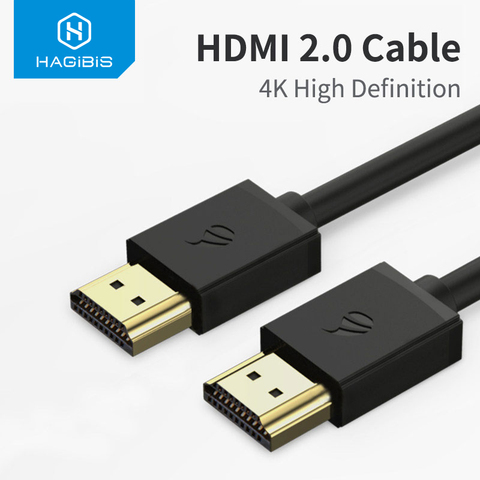 Кабель HDMI Hagibis 4K HD HDMI 2,0, кабель с зеркальным экраном 3D для разветвителя, переключателя ТВ, ноутбука, PS4, проектора, компьютера ► Фото 1/6