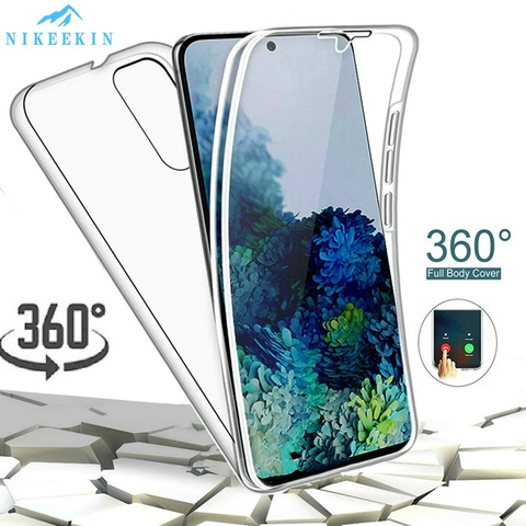 Двойной защитный чехол 360 для Huawei P40 Lite E Y5P Y6P Y9S P Smart 2022 P30 Pro, прозрачный бронированный чехол для Honor 9S 9C 9X 20s Coque ► Фото 1/6