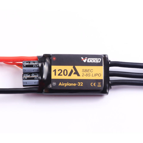 VGood Airplane32 6A/12A/20A/30A/40A/60A/80A/100A/120 32 бита бесщеточный ESC с BEC/SBEC для самолетов с фиксированным крылом RC ► Фото 1/6