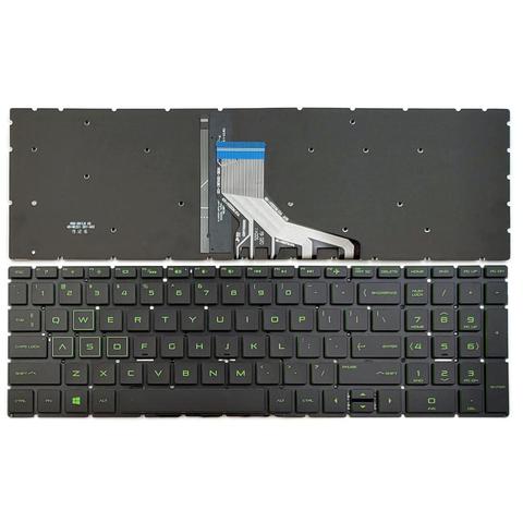 Новинка для HP Gaming Pavilion 15-CX 15-CX0010CA 15-CX0020CA 15-CX0020NR 15-CX0030NR 15-CX0040NR Клавиатура для ноутбука с зеленой подсветкой ► Фото 1/3