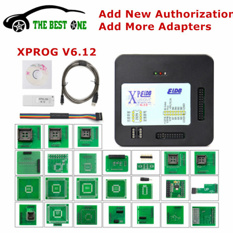 Новейший XPROG V6.12 Add New Authorization V5.84 V5.72 X-PROG M металлическая коробка XPROG-M ECU Программатор инструмент X Prog M V6.12 Полный Адаптеры ► Фото 1/6