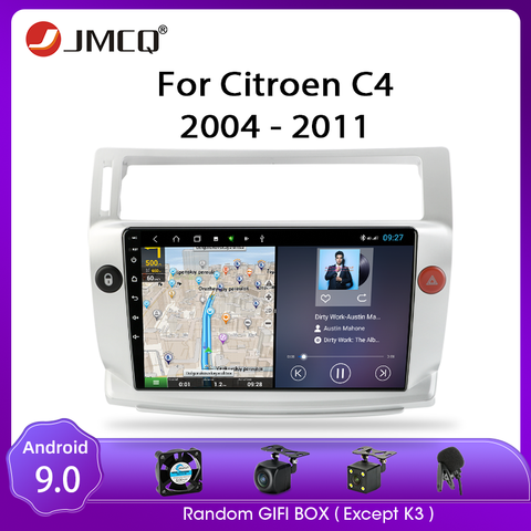 Мультимедийная магнитола JMCQ, 2DIN, Android 9,0, для Citroen C4 C-Triumph C-четыре 2004-2011, RDS, DSP, GPS-навигация, Раздельный экран ► Фото 1/6