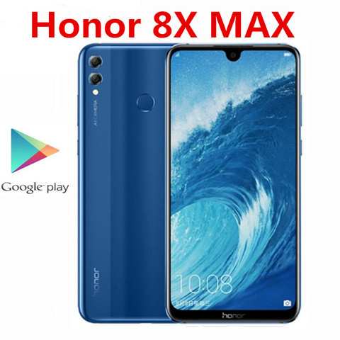 Оригинальный Honor 8X MAX 4G LTE мобильный телефон 6 Гб RAM 128 ГБ ROM 16.0MP + 8.0MP + 2.0MP 7,12 