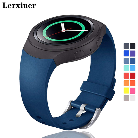 Спортивный ремешок Lerxiuer для Samsung Galaxy Gear S2 band R720 R730, Смарт-часы, силиконовый браслет, ремешок для часов ► Фото 1/6