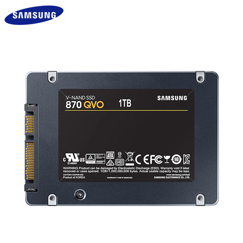 Samsung 2 ТБ SSD 1 ТБ 2,5 дюйма 870 QVO 4 ТБ внутренний жесткий диск SATA III QLC SATA3 Твердотельный жесткий диск новый 100% оригинальный для настольного компьютера ► Фото 1/5