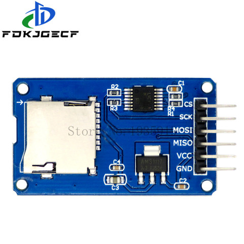 Мини-карта памяти Micro SD, TF кардридер, защитный модуль памяти SPI для arduino Diy Kit ► Фото 1/3