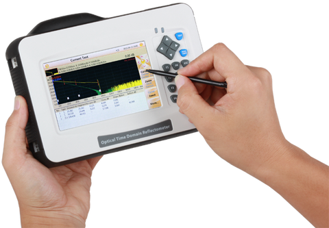 FHO3000-D26 ручной 5-дюймовый сенсорный экран HD с простым интерфейсом и проверкой одной кнопки OTDR ► Фото 1/6
