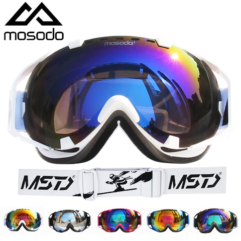 Лыжные очки Mosodo OTG для мужчин и женщин, противотуманные очки для сноуборда с двойными линзами, защита UV400 ► Фото 1/6