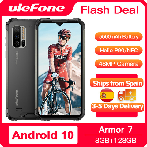 Ulefone Power 7 андроид 10 прочный телефон Водонепроницаемый смартфон NFC Helio P90 5G WI-FI 6,3 ''8 ГБ + 128 ГБ 48MP 5500 мА/ч, мобильный телефон ► Фото 1/6