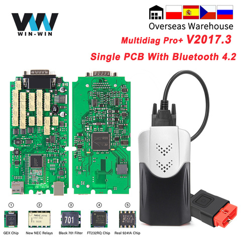 Автомобильный диагностический инструмент Multidiag Pro + Keygen OBD 2 OBD2 Bluetooth для автомобилей/грузовиков V2017.1 VCI для Scania, грузовиков OBD2, Автомобильный сканер ► Фото 1/6