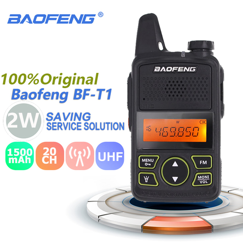 100% оригинальная портативная мини-рация BAOFENG BF-T1 MINI Walkie Talkie UHF 400-470 МГц портативная двухсторонняя рация T1 Любительская рация микро-USB приемопе... ► Фото 1/6