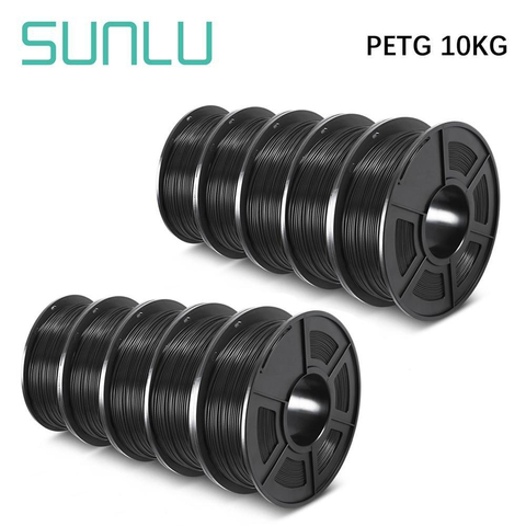 Нить SUNLU PETG для 3D-принтера, 10 рулонов, 10 кг, 1,75 мм, допуск диаметра 0,02 мм ► Фото 1/6