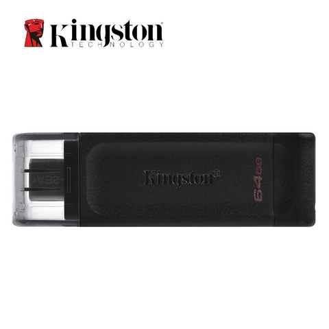 Kingston USB3.2 флеш-накопитель DT70 USB-C Тип-C флеш-накопитель DataTraveler 70 USB 3,2 Gen 1 32 Гб 64 Гб 128 ГБ флэш-накопитель карта памяти, Флеш накопитель ► Фото 1/6