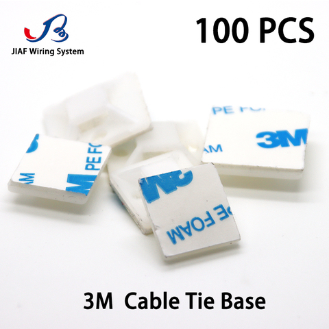 100 шт. кабельные стяжки баз крепление на Клее 3M провода съемные самоклеящиеся настенные Автомобильный держатель для крепления зажимы для сидений всасывания позиционирования присоски ► Фото 1/5