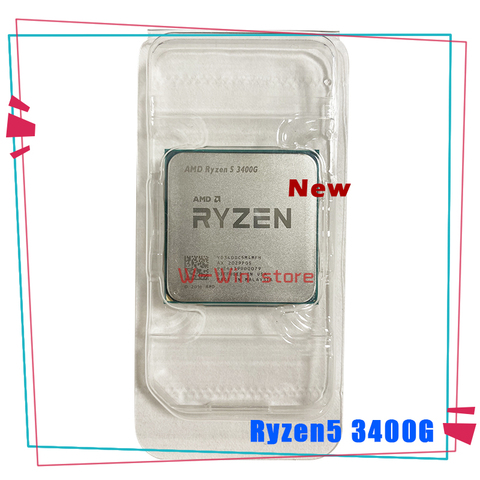 Новый процессор AMD Ryzen 5 3400G R5 3400G 3,7 GHz четырехъядерный Восьмиядерный процессор 65W процессор YD3400C5M4MFH разъем AM4 без вентилятора ► Фото 1/1