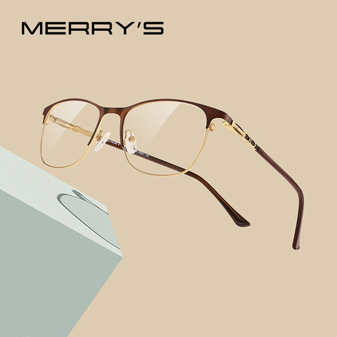 MERRYS дизайн ретро кошачий глаз женские очки оправа Дамская мода трендовые очки близорукость рецепт оптические очки S2113 ► Фото 1/6