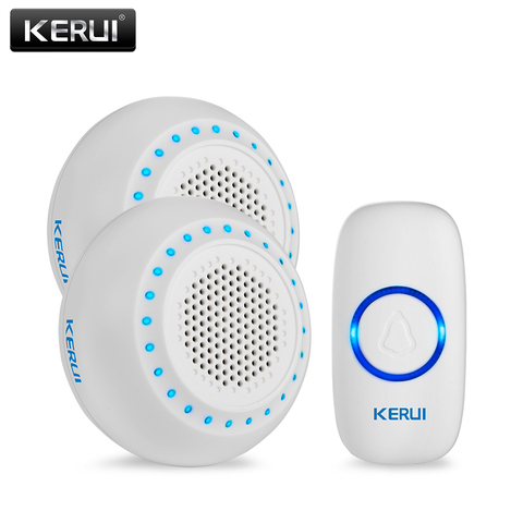 Беспроводной дверной звонок KERUI M523 с защитой безопасности, водонепроницаемая кнопка, цветные огни атмосферы, функция памяти, умный дверной ... ► Фото 1/5