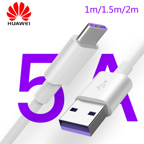 Оригинальный кабель Huawei 5A supercharge P30 P20 mate 9/10/20 P10 pro honor 20 note 10 view 20, кабель usb Type-C, суперзарядный шнур ► Фото 1/6