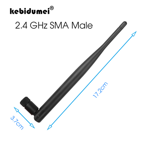 Антенна wi-fi kebidumei 2,4 ГГц, антенна 5 дБи, антенна SMA, беспроводной маршрутизатор 2,4 ГГц, антенна, усилитель wi-fi для маршрутизатора ► Фото 1/6