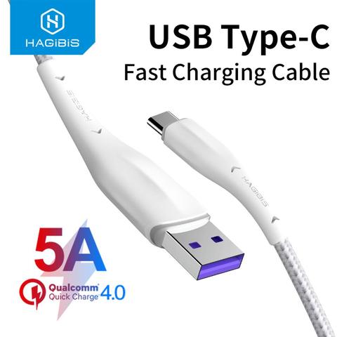 USB Type-C кабель для Samsung S10, S9, 5A, 40 Вт, быстрая зарядка, провод для зарядки, USB C, кабель для Xiaomi mi9, Redmi Note 7, Huawei ► Фото 1/6