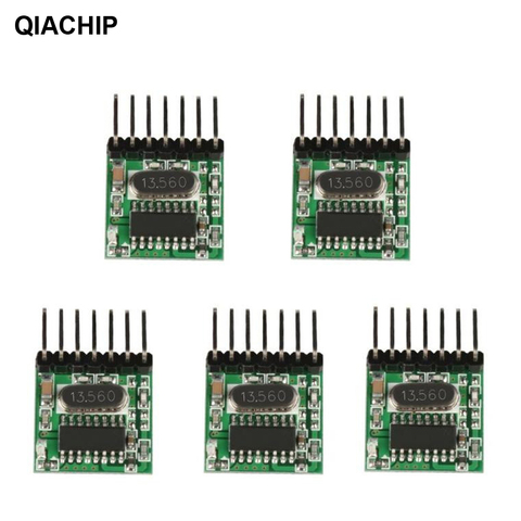 Универсальный беспроводной радиочастотный передатчик QIACHIP, 5 шт., 433 МГц, обучающий код 1527, модуль кодирования, 433 МГц, переключатель дистанционного управления для Arduino ► Фото 1/5