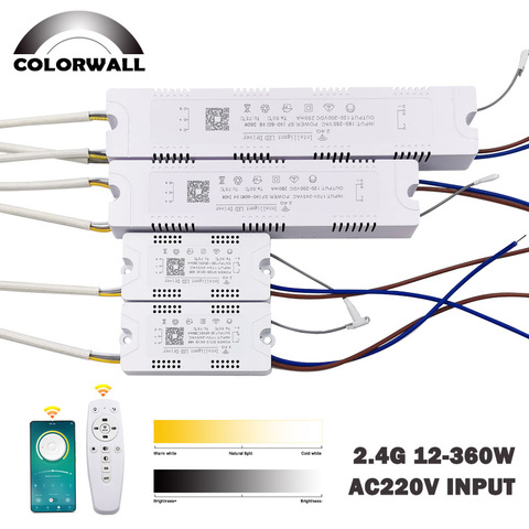 Светодиодный драйвер tрантор 2,4G, управление через приложение, Интеллектуальный трансформатор питания с пультом дистанционного управления,... ► Фото 1/6
