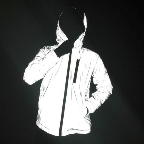Светоотражающая куртка с подсветкой для мужчин и девочек, уличная одежда в стиле хип-хоп, скейтборд, водонепроницаемая, 2022 ► Фото 1/6