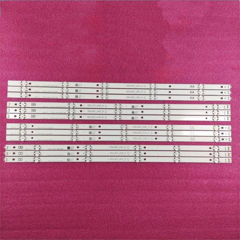 12 шт./компл. светодиодный подсветка полосы для LG 65UJ6300 65UJ630V 65UJ634V 65UJ5500 65UK6100 Innotek 17Y 65inch_A SSC 65UJ63_UHD_A B C D ► Фото 1/6
